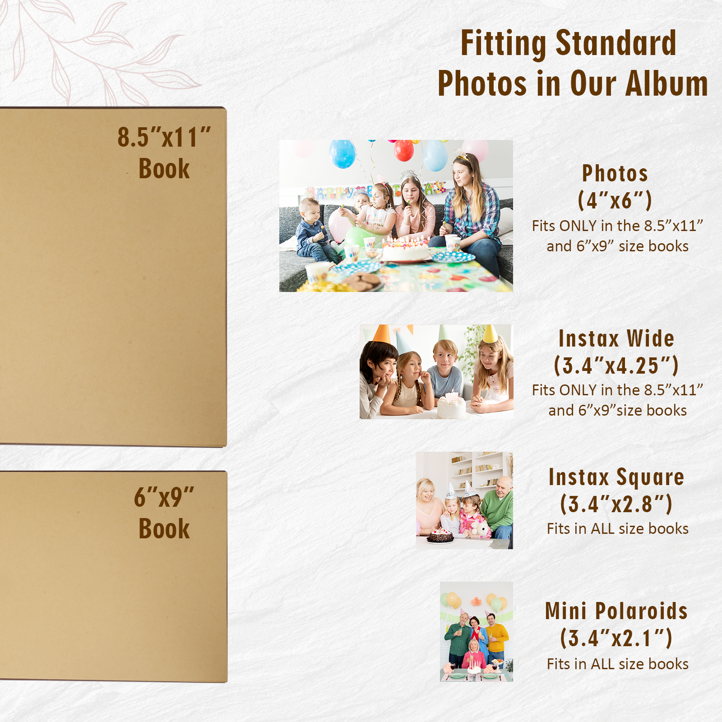 Personalized Memory Photo Album โ Floral Arch Frame