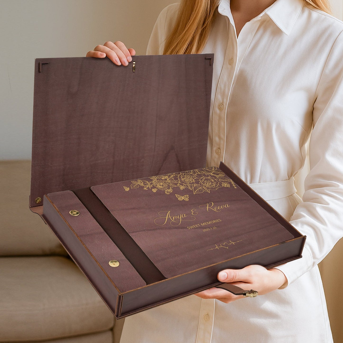 Wooden Photo Album Gift Box
