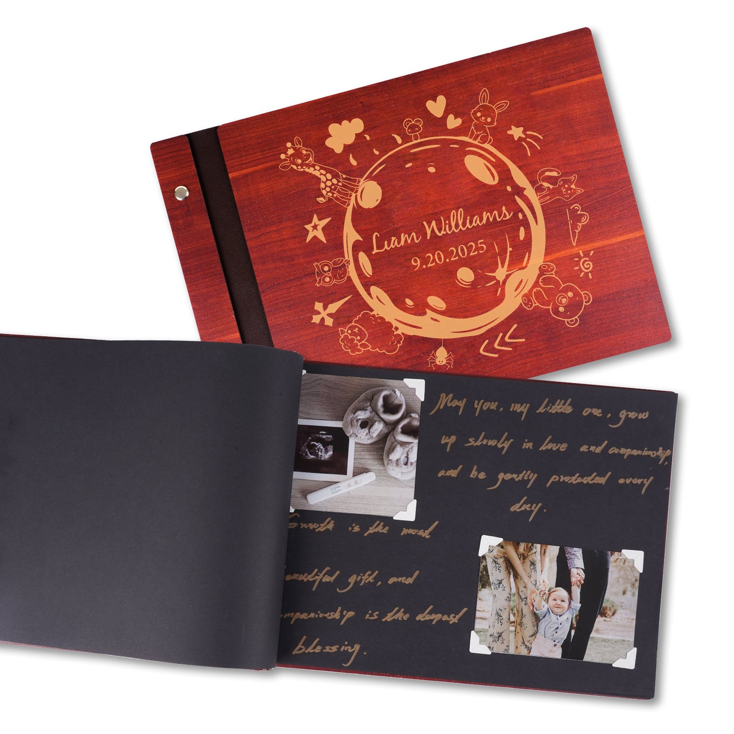 Personalized Baby Photo Album - Around the World with Animals