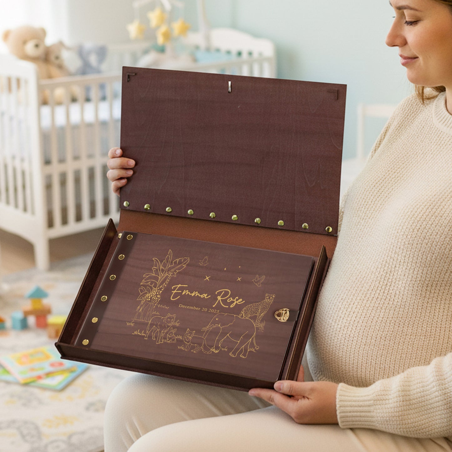 Personalized Baby Photo Album - Wild Safari Edition
