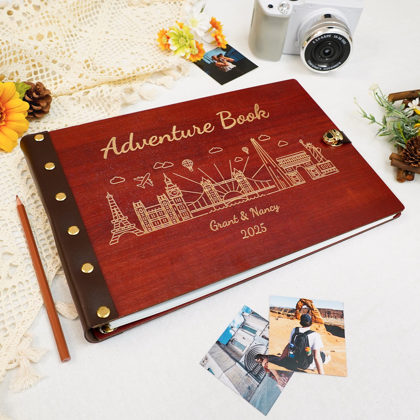 Personalized Travel Photo Album - Adventure Book