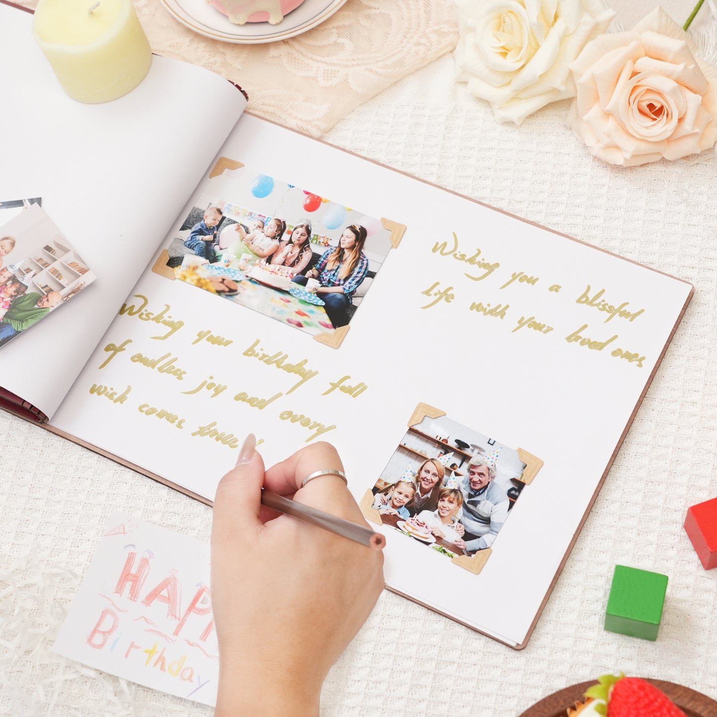 Personalized Memory Photo Album โ Floral Arch Frame