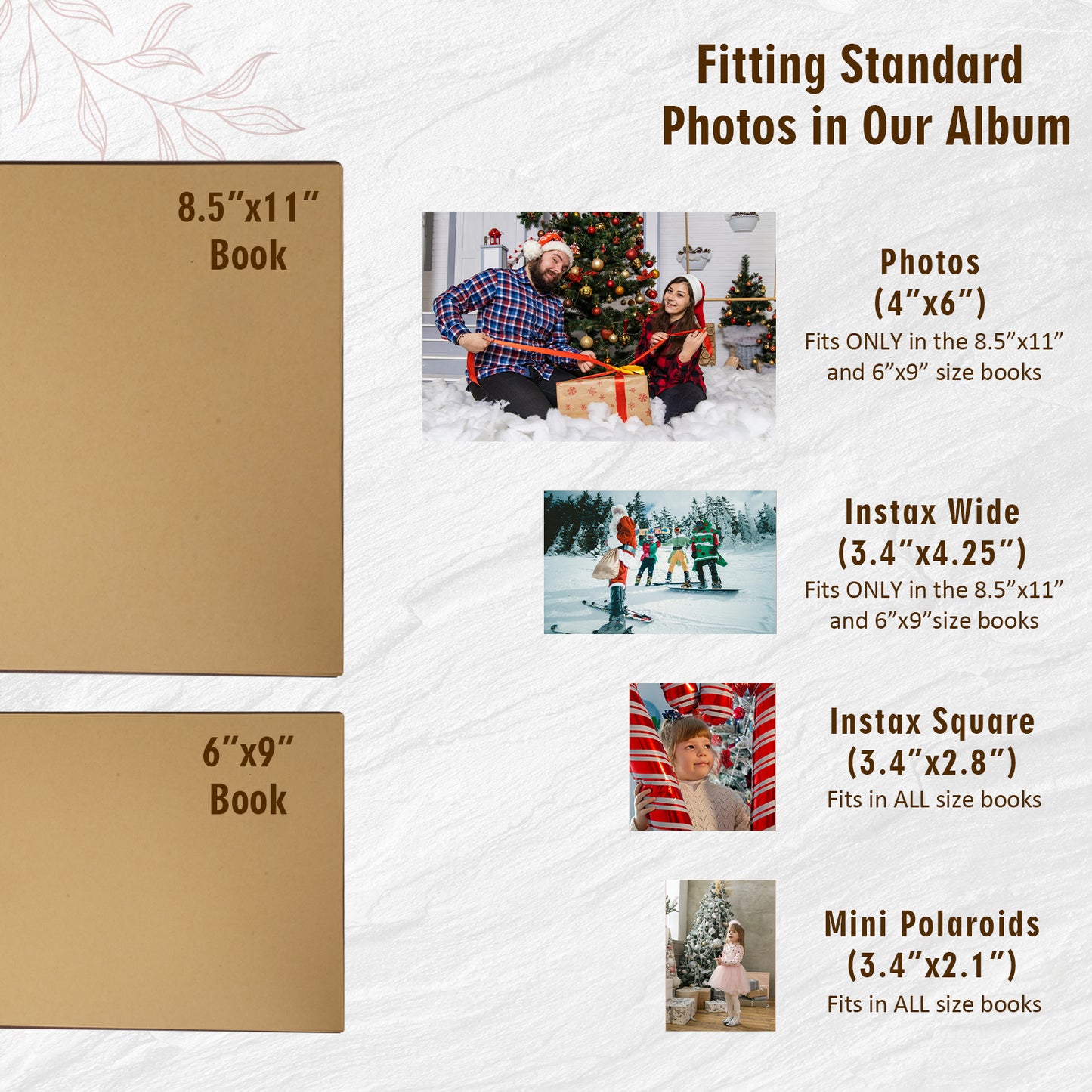 Personalized Photo Album – Christmas Village Engraved Wooden Cover