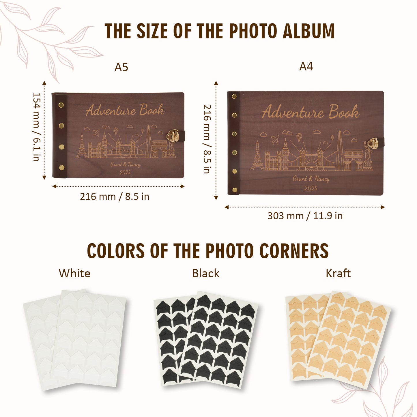 Personalized Travel Photo Album - Adventure Book