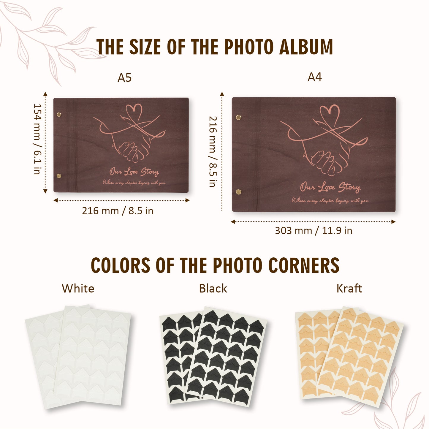 Wooden Photo Album – Our Love Story