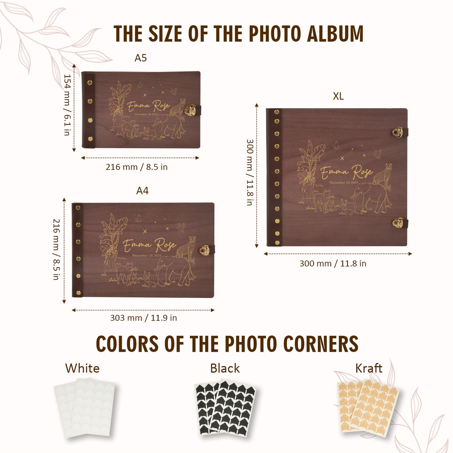 Personalized Baby Photo Album - Wild Safari Edition