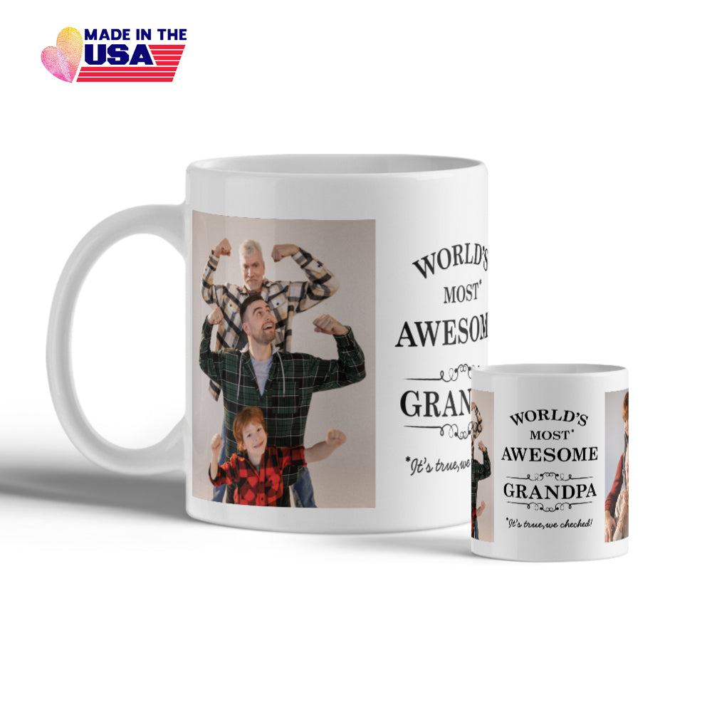 CustomGiftsNow Only The Best Grandpas Get Promoted to Great Grandpa Ceramic Coffee Mug, Black