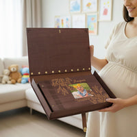 Baby Photo Album - Wooden Baby Scrapbook