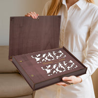 Wooden Wedding Guest Book - Personalized Laser Engraved Photo Album
