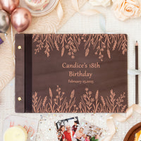 Personalized Memory Photo Album – Wildflower Border