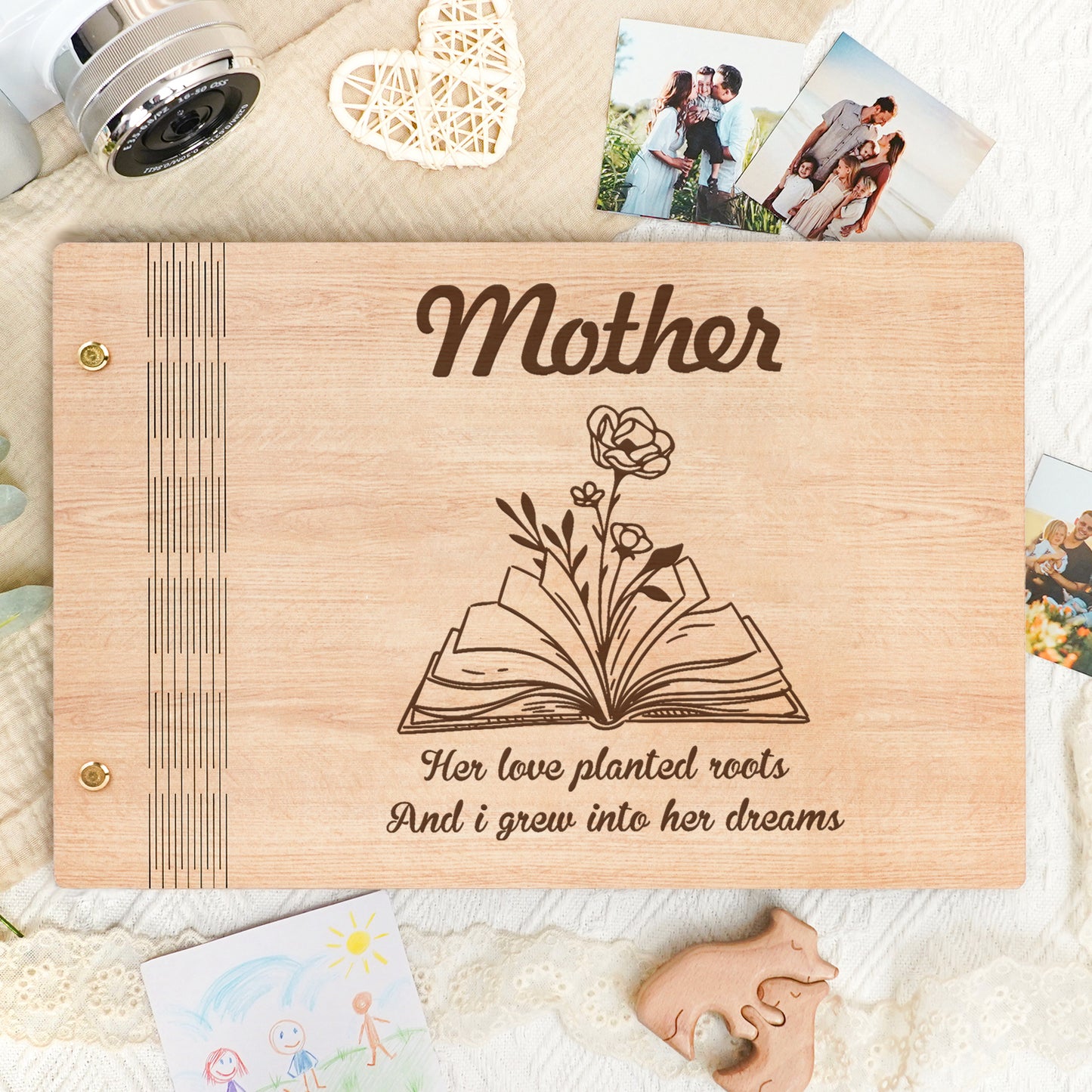 Wooden Photo Album – Mother’s Love
