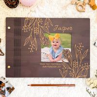 Baby Photo Album - Wooden Baby Scrapbook