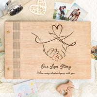 Wooden Photo Album – Our Love Story
