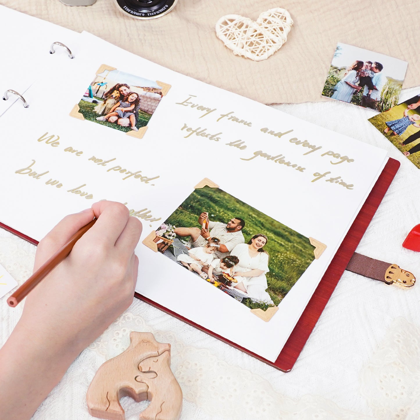 Wooden Photo Album – Our Love Story