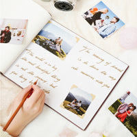 Personalized Travel Photo Album – Explorer’s Log, Mountain Bear Wooden Cover