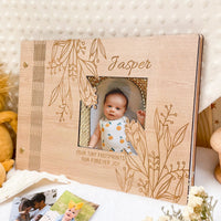 Baby Photo Album - Wooden Baby Scrapbook