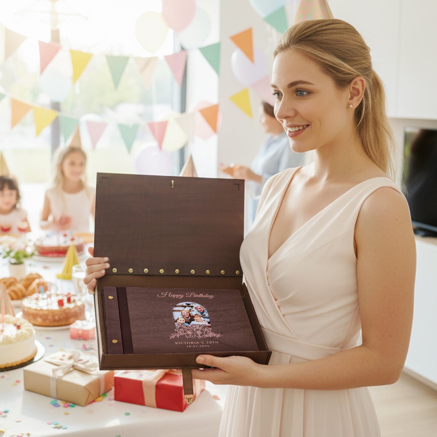 Personalized Memory Photo Album – Floral Arch Frame