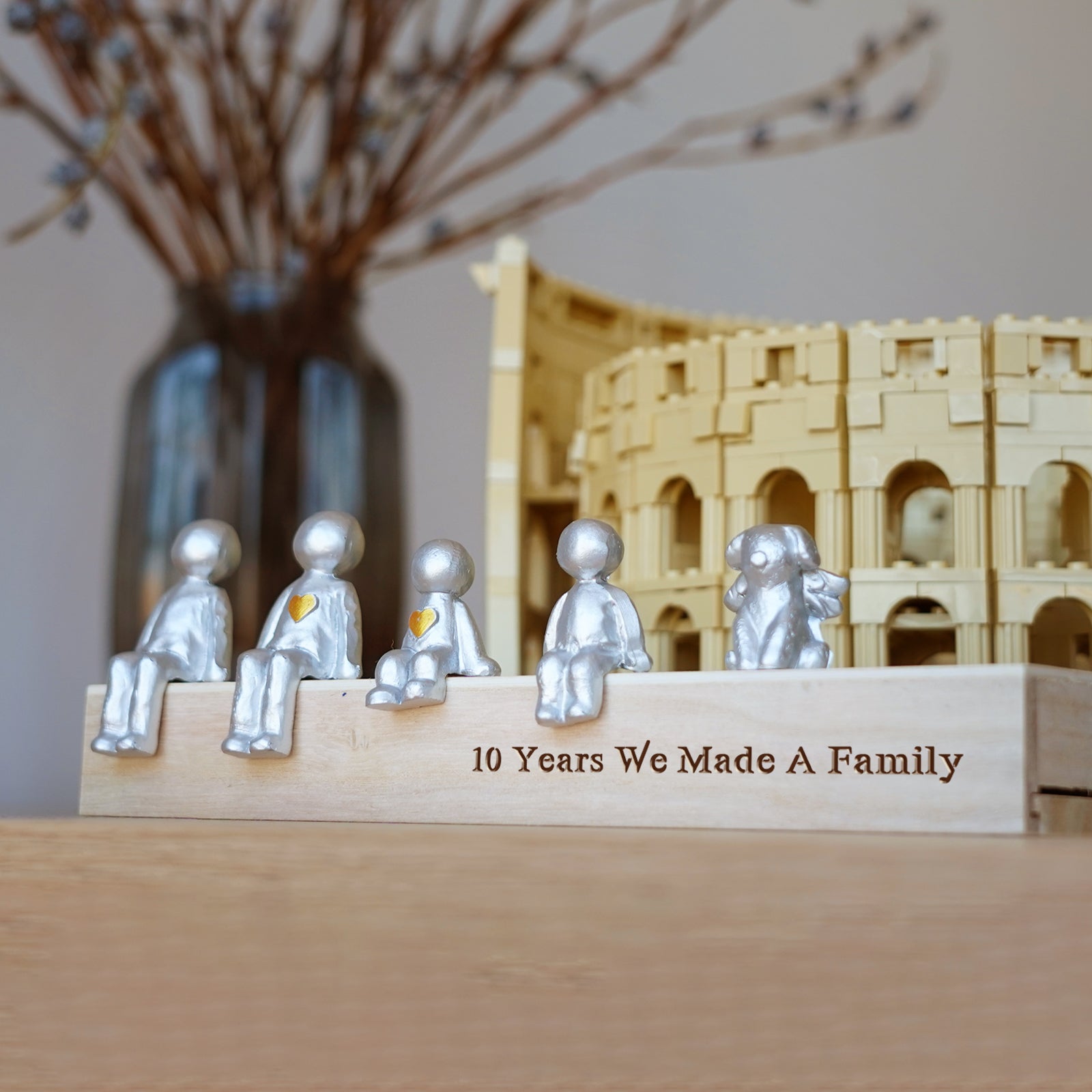 Personalized Family Metal Figurine Ornament