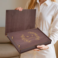 Wedding Wooden Carved Photo Album - Personalized Gift