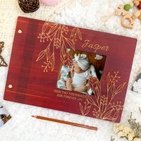 Baby Photo Album - Wooden Baby Scrapbook