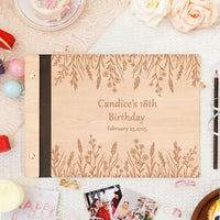 Personalized Memory Photo Album – Wildflower Border