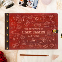 Personalized Travel Photo Album – Hand-Drawn Travel Doodles