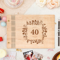 Personalized Commemorative Photo Album – Wreath-themed Milestone Birthday Commemoration