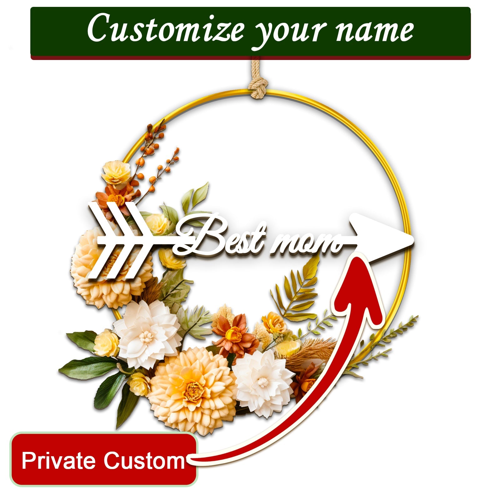 Personalized Handmade Wreath