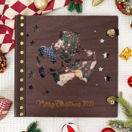 Personalized Photo Album – Santa & Reindeer Photo Window Album