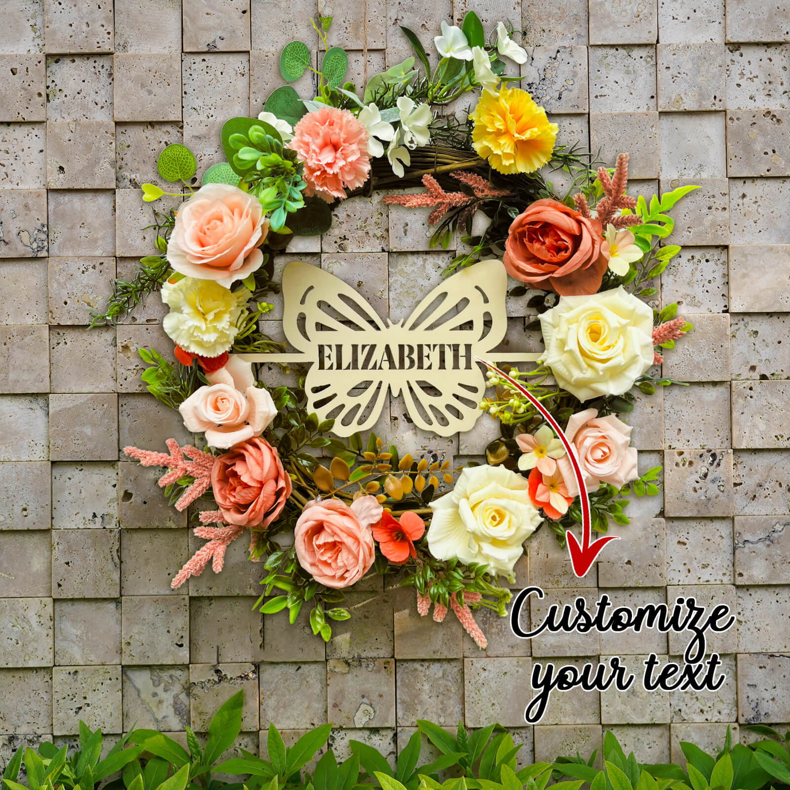 Personalized Handmade Mother's Day Wreath