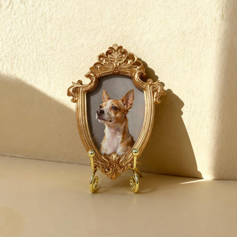 Custom Hand-Painted Pet Memorial Portrait– Dog or Cat Remembrance Gift