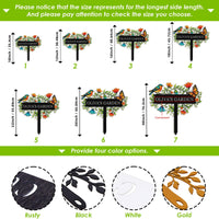 Personalized Garden Sign with Stake – Custom Name Floral Yard Decor
