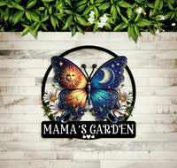 Personalized Butterfly Garden Sign for Mom – Custom Name Floral Yard Decor with Stake