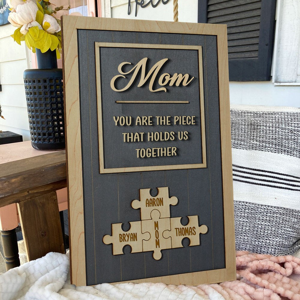 Mom Puzzle Sign Personalized Gift For Mother's Day