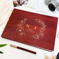Wedding Wooden Carved Photo Album - Personalized Gift