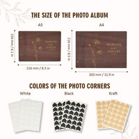 Personalized Wooden Wedding Guest Book - Wedding Photo Album