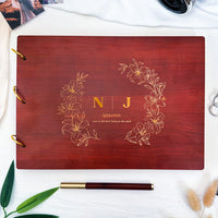Wedding Wooden Carved Photo Album - Personalized Gift