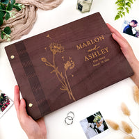 Personalized Wooden Wedding Guest Book - Wedding Photo Album