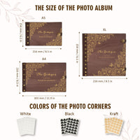 Personalized wooden memory book - Family Christmas Photo Album