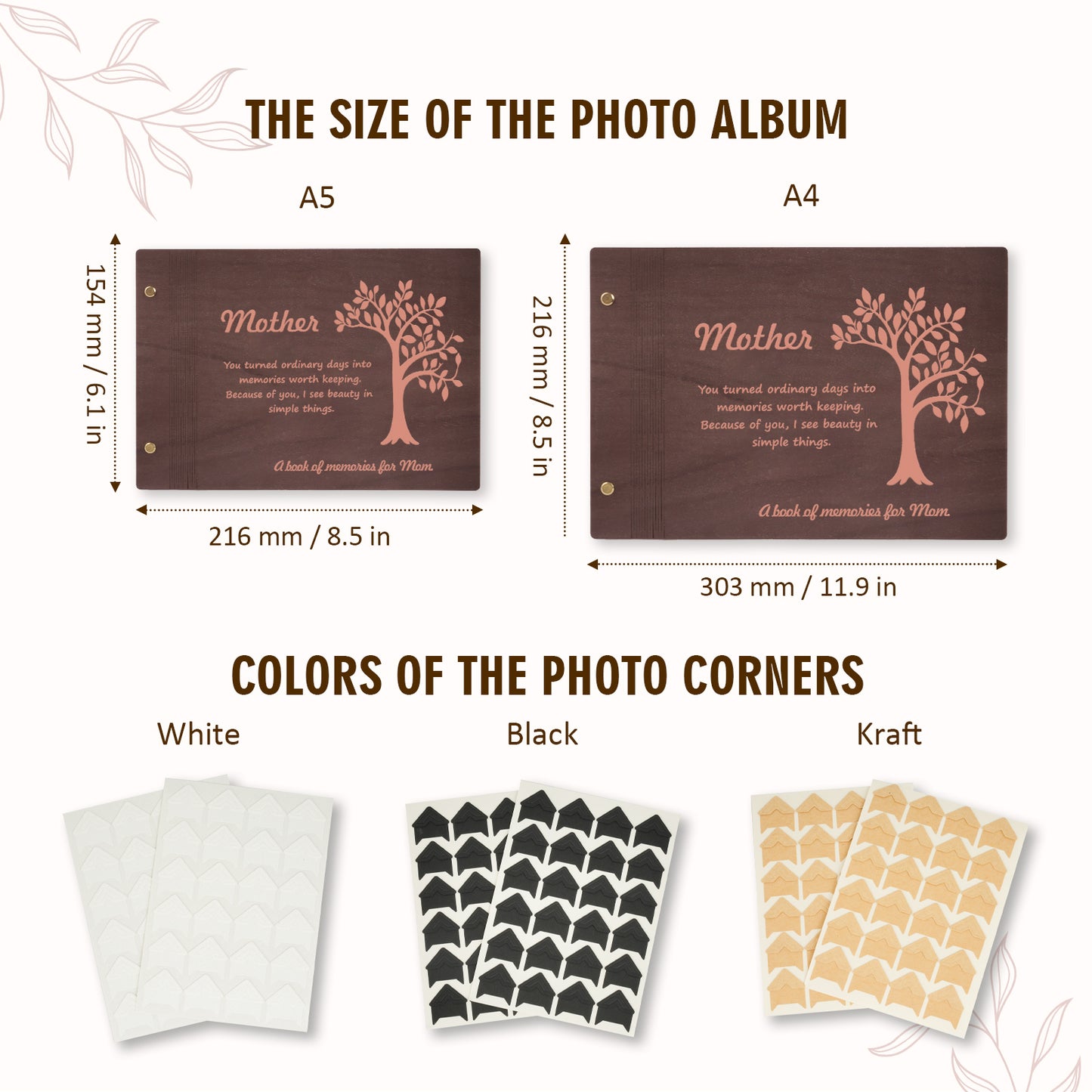 Wooden Photo Album – Mother’s Love Tree