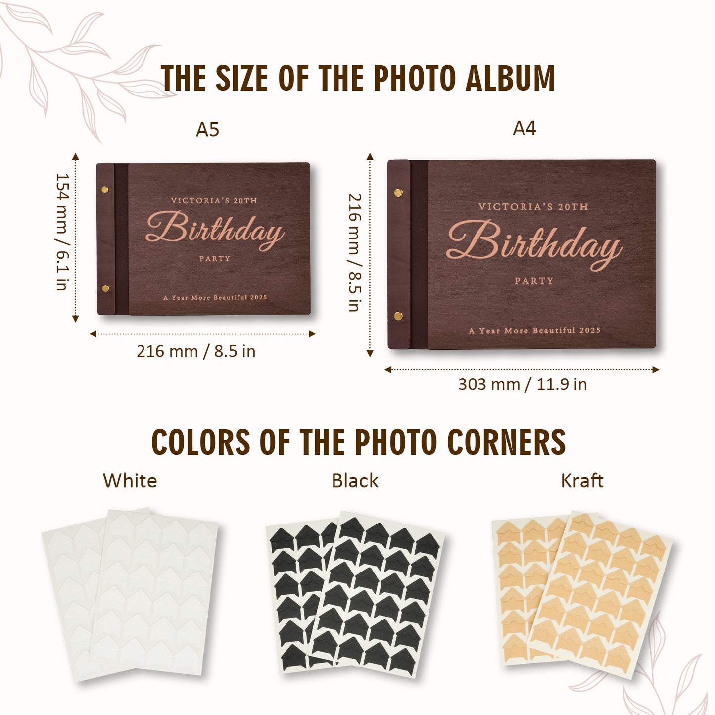 Personalized Memory Photo Album – Birthday Keepsake Book