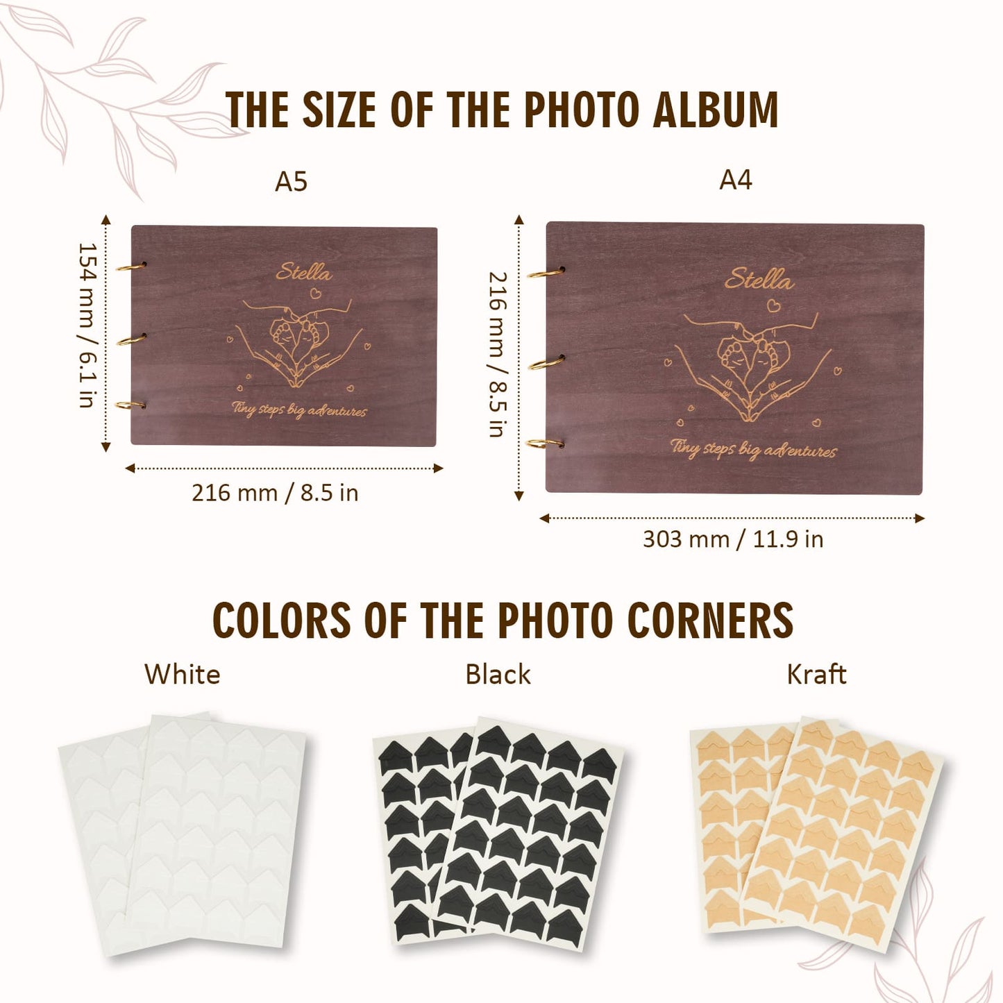 Personalized Baby Photo Album - Baby Keepsake Album