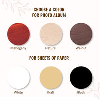 Personalized Photo Album – Christmas Village Engraved Wooden Cover