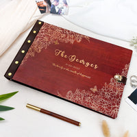 Personalized wooden memory book - Family Christmas Photo Album