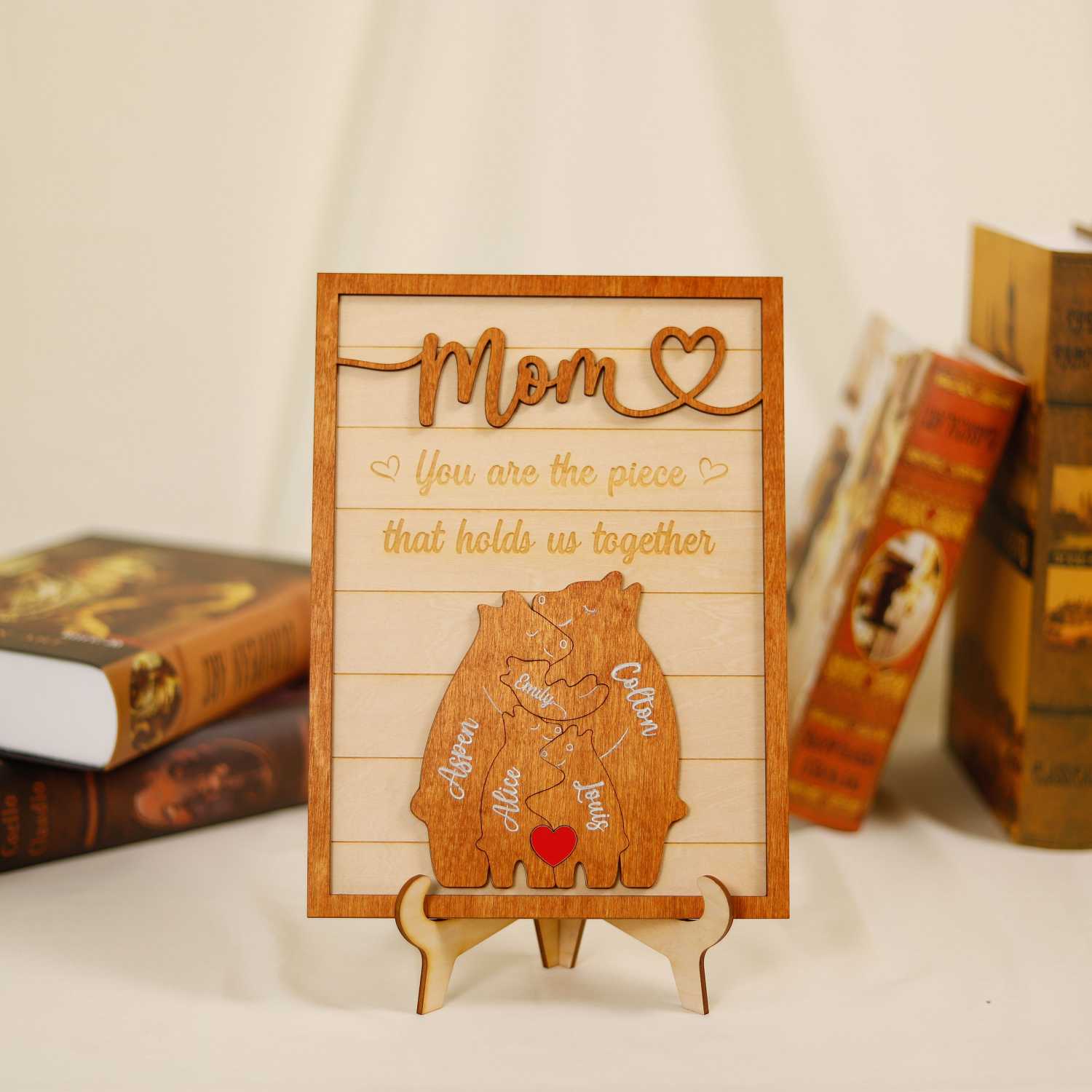 Bear Family Wood Puzzle Name Puzzle