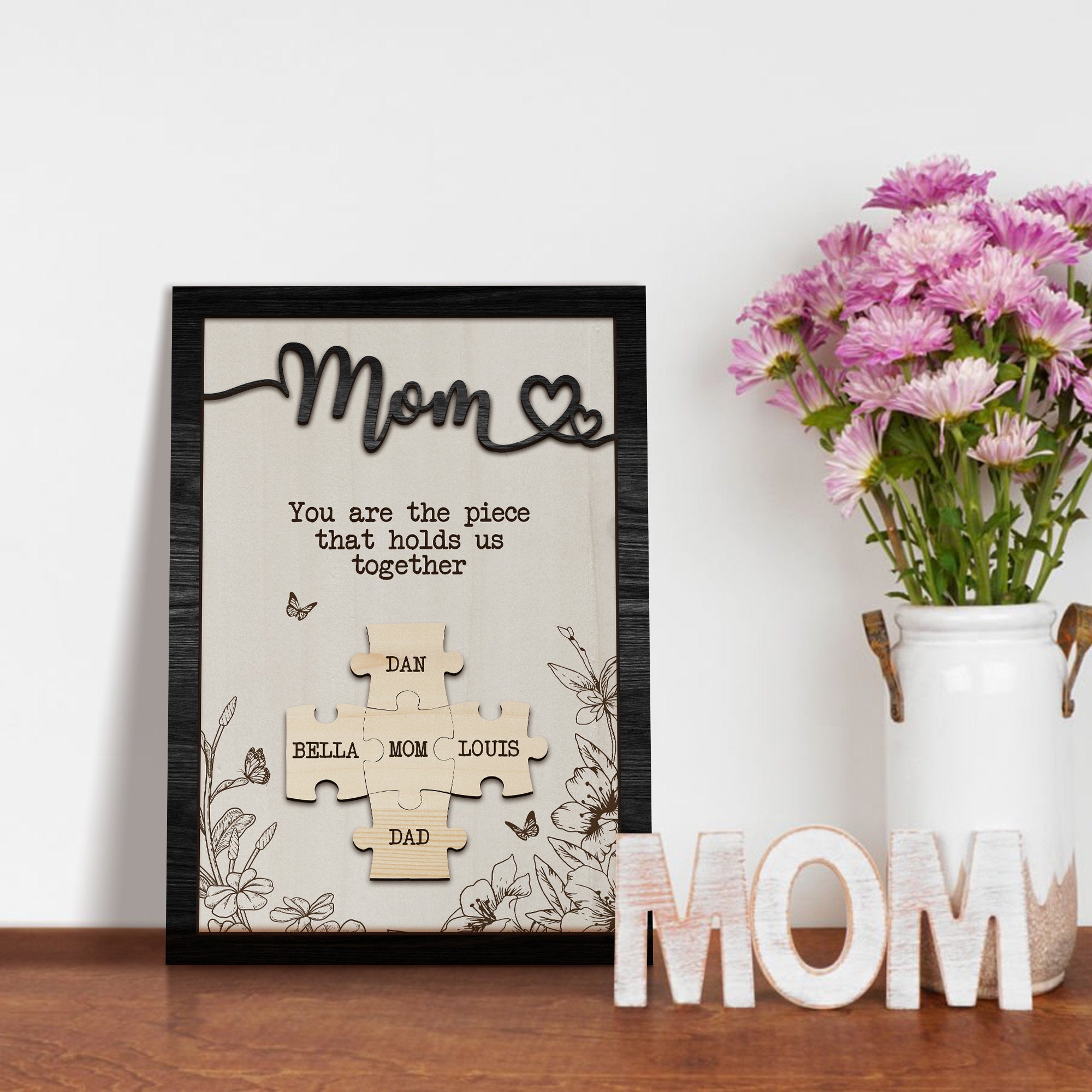 Personalized Mom Puzzle Sign, Mother's Day Gift