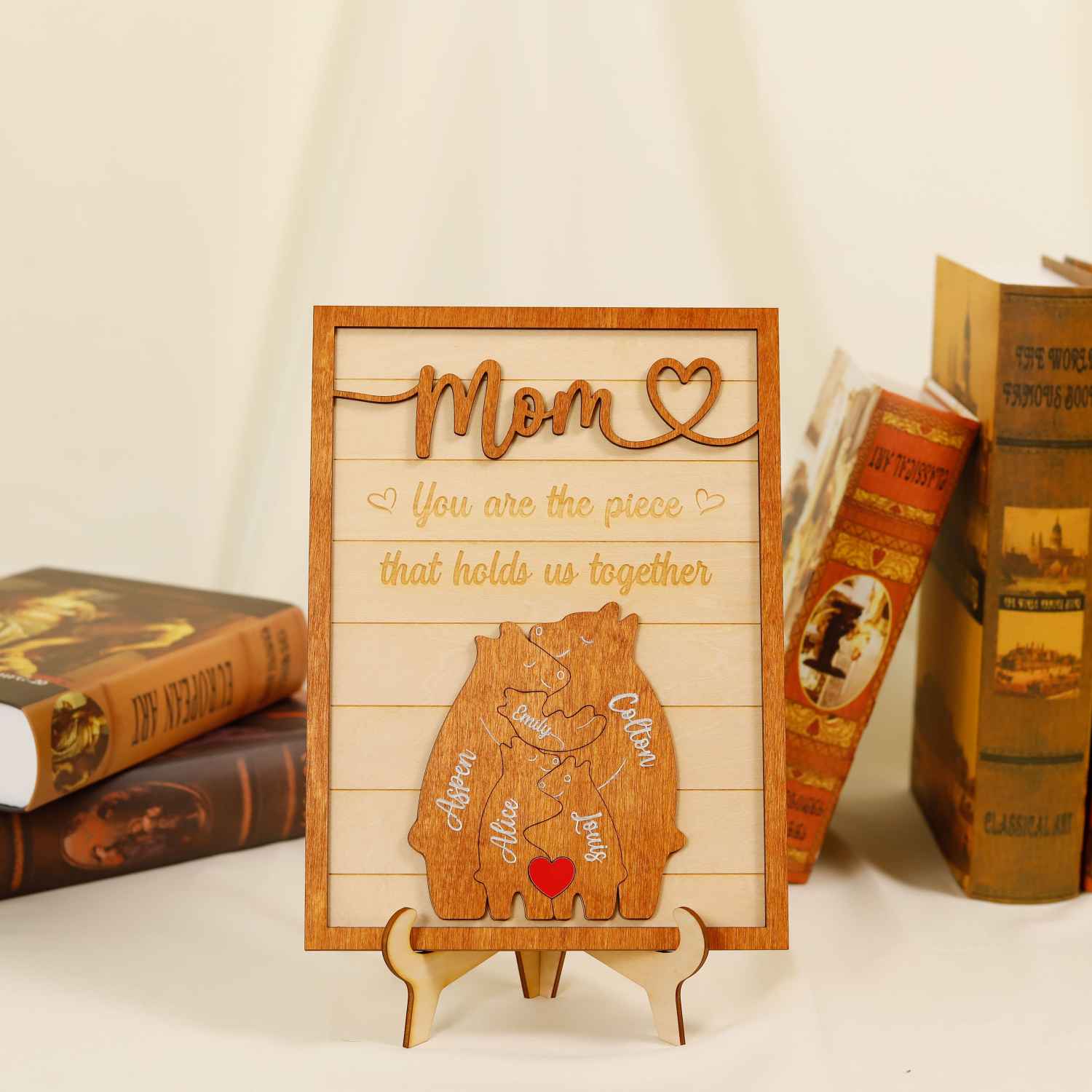 Bear Family Wood Puzzle Name Puzzle