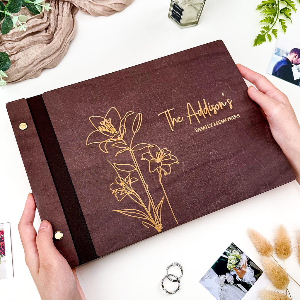 Personalized Memory Photo Album - Memorial Guest Book
