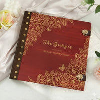 Personalized wooden memory book - Family Christmas Photo Album