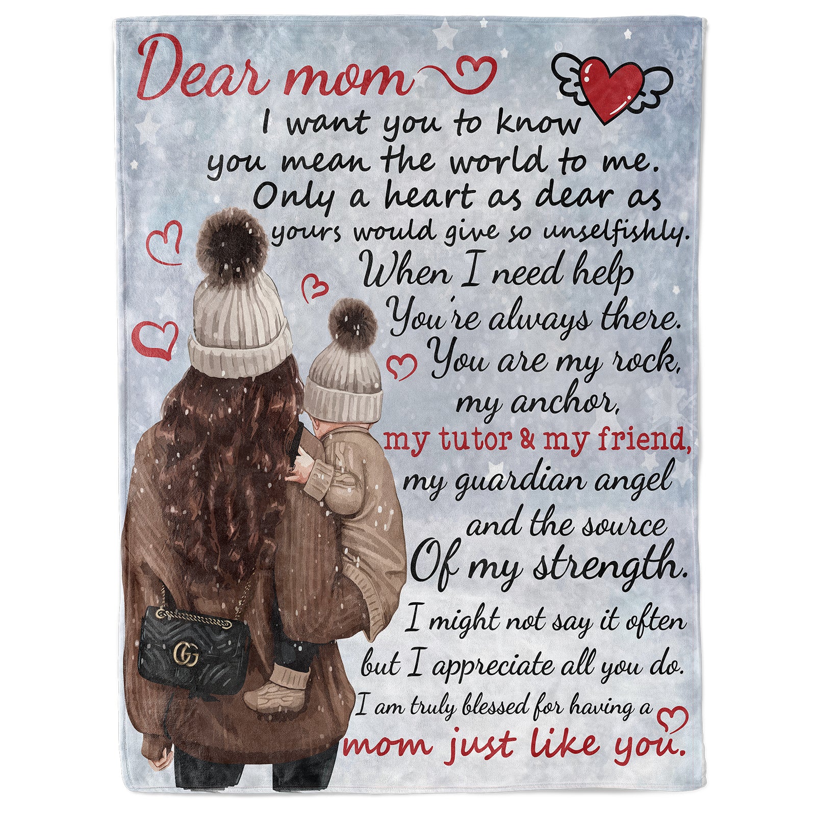 A letter to my dear mother-Blanket Gift For Mam,Soft Flannel Blanket Gift for Mather's Day Birthday From Son Daughter